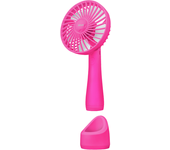 ventilador portatil trust ventu-go con bateria recargable base para escritorio color rosa 23114