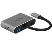 delock adaptador usb type-ct a hdmi y vga