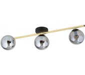 Regleta de techo dadora grafito (3 luces)