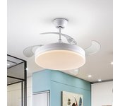 Ventilador led con aspas retráctiles vento blanco dim (36w)