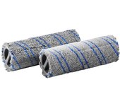 Kärcher Juego de rodillos para aspiradora fregadora, para suelos duros delicados, 1 par, gris / azul