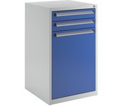 eurokraft basic Armario para herramientas, anchura 600 mm, altura 1000 mm, cajones: 2 x 100 mm, puerta: 1 x 700 mm