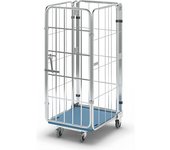 kaiserkraft Contenedor rodante encajable, por 4 lados, con baldas de plástico, H x A x P 1660 x 729 x 818 mm