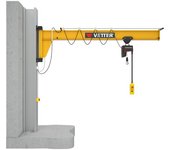 Vetter Grúa giratoria de pared ASSISTENT AW, con polipasto eléctrico de cadena HF, carga máx. 500 kg, alcance 3 m, elevación rápida y de precisión