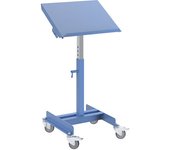 eurokraft pro Posicionador de material, carga máx. 150 kg, transitable, margen de ajuste de altura 720 - 1050 mm, regulación de altura mediante