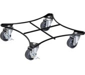 Wagner Soporte de acero con ruedas para macetas RETRO, carga máx. 60 kg, UE 2 unid., L x A 220 x 220 mm, negro
