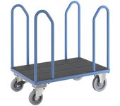 eurokraft pro Carro de plataforma con arcos laterales, con freno centralizado, L x A de las camas 1050 x 625 mm