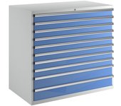 eurokraft pro Cajonera, altura x anchura x profundidad 1200 x 1300 x 750 mm, 10 cajones, carga máx. por cajón 80 kg