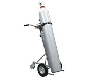 kaiserkraft Carro para bombonas de gas con abrazaderas automáticas, para 1 bombona de Ø 200 - 300 mm, carga máx. 150 kg