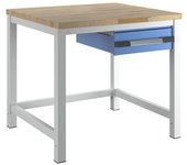 eurokraft pro Banco de trabajo, construcción de bastidor Serie 8000, 1 cajón de 150 mm, A x P 1000 x 900 mm