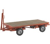 kaiserkraft Remolque de tiro, dirección por traviesa giratoria doble en todas las ruedas, carga máx. 3 t, cama 2,5 x 1,25 m, neumáticos