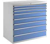 eurokraft pro Cajonera, altura x anchura x profundidad 1200 x 1300 x 750 mm, 8 cajones, carga máx. por cajón 80 kg