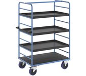 eurokraft pro Carro con pisos, con 2 paredes laterales, L x A de las camas 1175 x 800 mm, 4 pisos, con borde