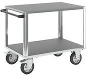 eurokraft pro Carro de montaje, carga máx. 1000 kg, 2 camas de contrachapado antideslizante, cama 1050 x 700 mm, armazón galvanizado