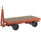 kaiserkraft Remolque de tiro, mangueta de dirección en todas las ruedas, carga máx. 8 t, cama 2,5 x 1,25 m, cubiertas de caucho macizo