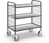 kaiserkraft Carro con pisos para oficina, L x A x H 830 x 510 x 935 mm, 3 pisos