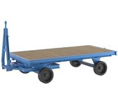 eurokraft pro Remolque de tiro, dirección por traviesa giratoria, carga máx. 8 t, cama 3 x 1,5 m, azul luminoso