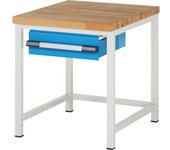 eurokraft pro Banco de trabajo, construcción de bastidor Serie 8000, 1 cajón de 150 mm, A x P 750 x 900 mm