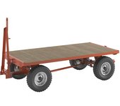 kaiserkraft Remolque de tiro, mangueta de dirección en todas las ruedas, carga máx. 5 t, cama 2,5 x 1,25 m, neumáticos