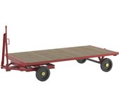 eurokraft pro Remolque de tiro, dirección por traviesa giratoria, carga máx. 2 t, cama 3 x 1,5 m, rojo tráfico