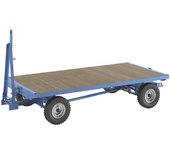 eurokraft pro Remolque de tiro, manguetas de dirección en todas las ruedas, carga máx. 2 t, cama 2,5 x 1,25 m, azul luminoso