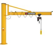 Vetter Grúa giratoria de columna PRAKTIKUS PS, sin polipasto eléctrico de cadena, carga máx. 1000 kg, alcance 5 m