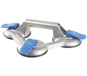 Bohle Elevador de ventosa VERIBOR®, cuerpo de aluminio de 3 cabezales, carga máx. 100 kg, Ø de los discos 120 mm