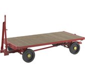 eurokraft pro Remolque de tiro, manguetas de dirección en todas las ruedas, carga máx. 3 t, cama 2,5 x 1,25 m, rojo tráfico