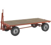 kaiserkraft Remolque de tiro, mangueta de dirección en todas las ruedas, carga máx. 5 t, cama 3,0 x 1,5 m, neumáticos
