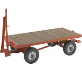 kaiserkraft Remolque de tiro, mangueta de dirección en todas las ruedas, carga máx. 3 t, cama 2,0 x 1,0 m, neumáticos