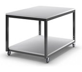 eurokraft basic Mesa rodante de 2 pisos, de altura regulable, para sistema de mesas de trabajo modulares WT, L x A 1000 x 700 mm