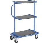 eurokraft pro Carro para hacer lotes, con 3 baldas extraíbles, carga máx. 200 kg