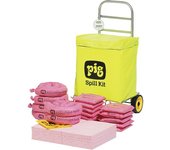 PIG Kit de emergencia en trolley, modelo para sustancias químicas, absorbe 53,7 l
