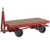eurokraft pro Remolque de tiro, manguetas de dirección en todas las ruedas, carga máx. 8 t, cama 2,5 x 1,25 m, rojo tráfico