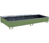 eurokraft pro Cubeta de fondo con recipiente interior de PE para estanterías, volumen de recogida 1000 l, L x A x H 3265 x 1315 x 385 mm, verde