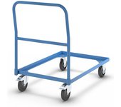 eurokraft pro Carro de acero para almacén, L x A del marco 830 x 580 mm, para cestos de rejilla de alambre, carga máx. 200 kg