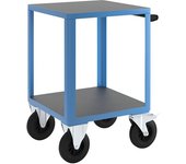 eurokraft pro Carro de montaje KOMPAKT, 2 camas de L x A 600 x 600 mm, cubiertas de caucho macizo