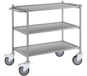 eurokraft pro Carrito auxiliar, carga máx. 150 kg, L x A de la cama 745 x 390 mm, con 2 tiradores, 3 pisos