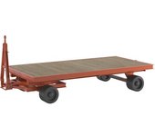 kaiserkraft Remolque para cargas pesadas, 10 t, dirección por traviesa giratoria, cama 3,2 x 1,6 m