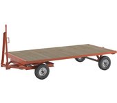 kaiserkraft Remolque de tiro, dirección por traviesa giratoria en 2 ruedas, carga máx. 3 t, cama 3,0 x 1,5 m, neumáticos