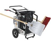 FLORA Carro colector de residuos Picobello Compact, con soporte fijo para bolsas de basura y utensilios, H x A x L 1030 x 710 x 870 mm, 120 l