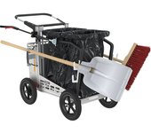 FLORA Carro colector de residuos Picobello Metropol, con 2 soportes fijos para bolsas de basura y utensilios, H x A x L 1030 x 710 x 1160 mm, 240 l