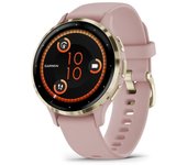 Garmin Venu 3S Reloj Smartwatch 41mm Bisel Acero Inoxidable Dorado con Correa de Silicona Rosa Oro