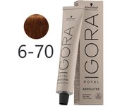Schwarzkopf - Tinte Igora Royal Absolutes 6-70 Rubio Oscuro Cobrizo Natural 60 ml 5448 5448 4045787279320 Royal Absolutes SCHWARZKOPF