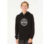 Sudadera rip curl stapler hood- niño negro