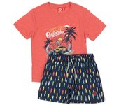 Conjunto go & win baño yton niño coral/azul