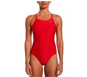 Bañador de natación nike solid mujer rojo