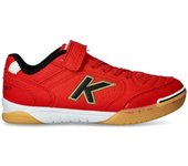 Kelme - Zapatilla de fútbol sala Precision Elastic Niño, Unisex, Rojo y Negro, 32