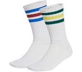 Adidas - Calcetines clásicos Ribbed (2 Pares), Unisex, White-Multicolor, M [38 - 42]