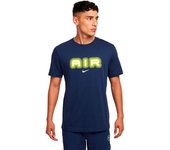 Nike - Camiseta Swoosh Air Graphic, Hombre, Midnight Navy-Volt, S